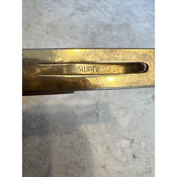 Vintage Swank Gold Tone Monogram Tie Bar KK Initials - Picture 5 of 5